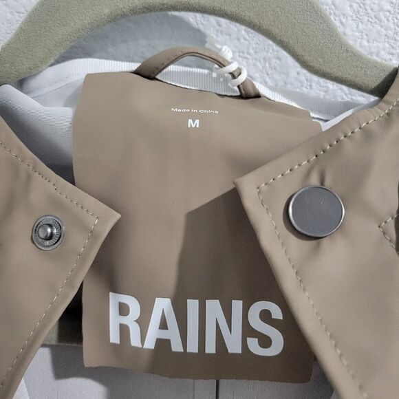 RAINS Rain Jacket Raincoat Taupe- Unisex Size XL NWT - Picture 6 of 8